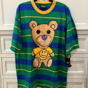 drew house Bear Striped Green Tee